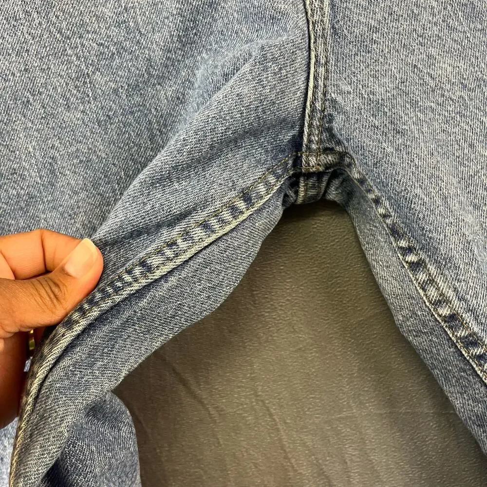 Vintage Lee Jeans 12 Medium Straight Leg Mom Jeans Medium Light Wash High Rise